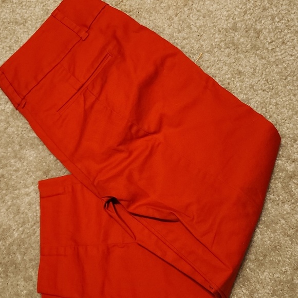 Ann Tayor Pants Petite Signature Capri Crop Pants 0P Petite Red - Picture 1 of 12
